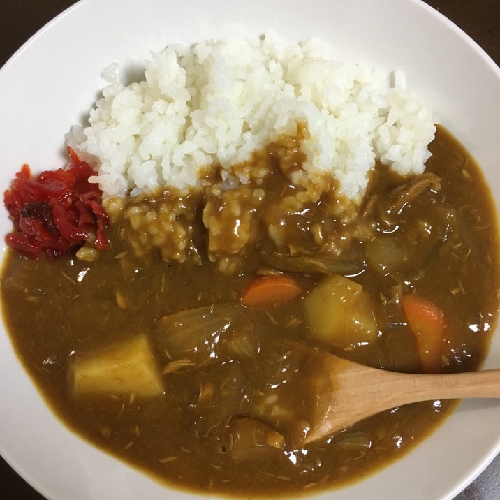 肉なし‼️ツナカレー♪